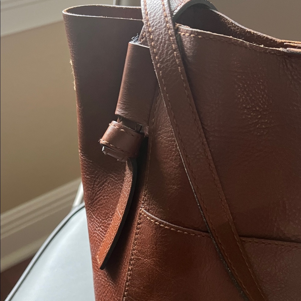 Madewell Brown Leather Tote Bag - Picture 5 of 9